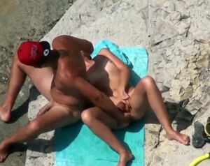 Public beach mutual fondling bring to some oral fucky-fucky