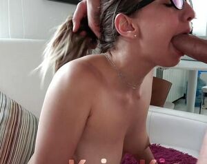 Blow-job from a steamy college girl